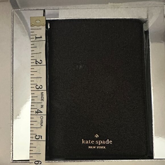 Kate Spade Passport Holder & Luggage Tag Black Glitter - Picture 4 of 8